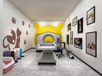 现代宠物医院3D模型下载